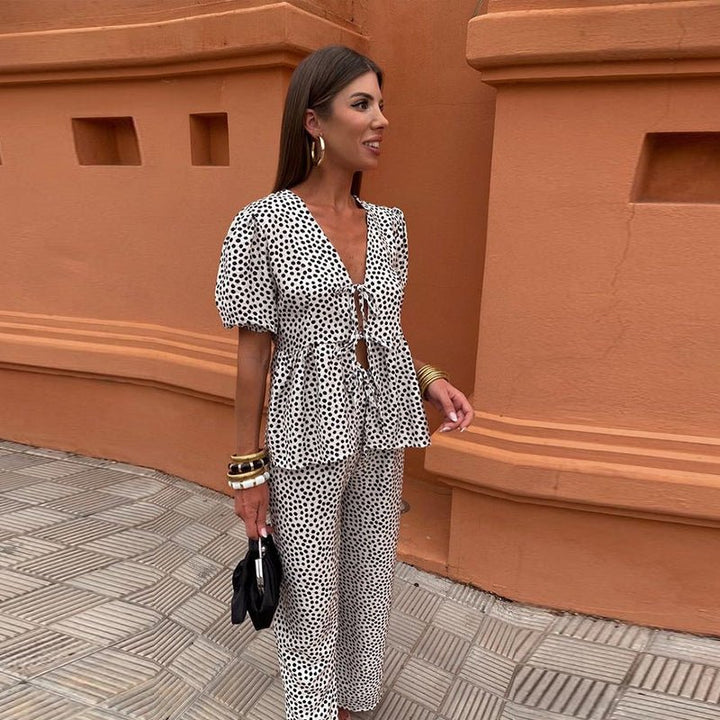 Women's Casual Printed Two-Piece Set