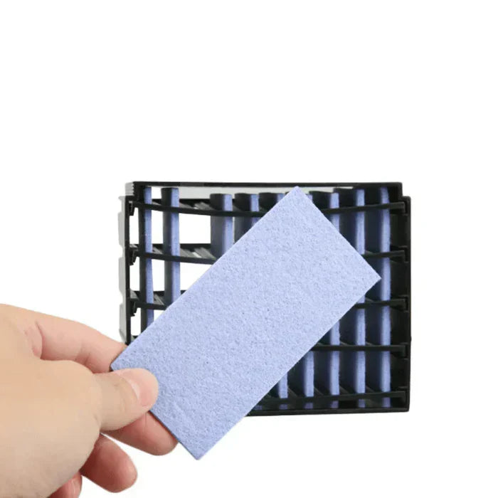 Mini AC for personal cooling. Portable, quiet, USB-powered with LED light, also an air humidifier & purifier.