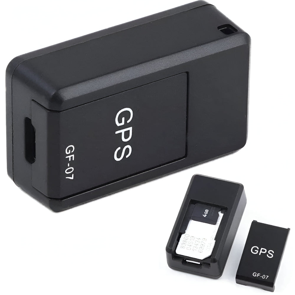 Vehicle dashboard with the magnetic GPS tracker discreetly attached for real-time tracking.
