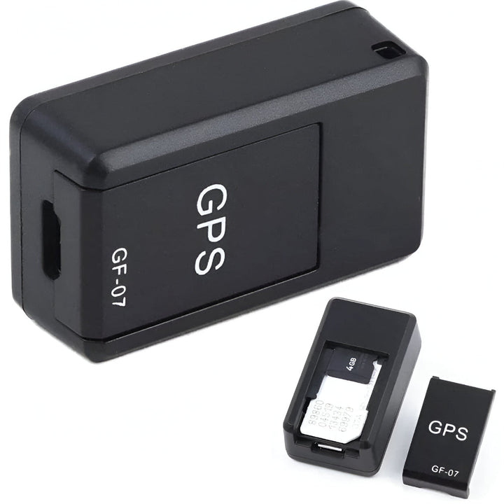 Vehicle dashboard with the magnetic GPS tracker discreetly attached for real-time tracking.