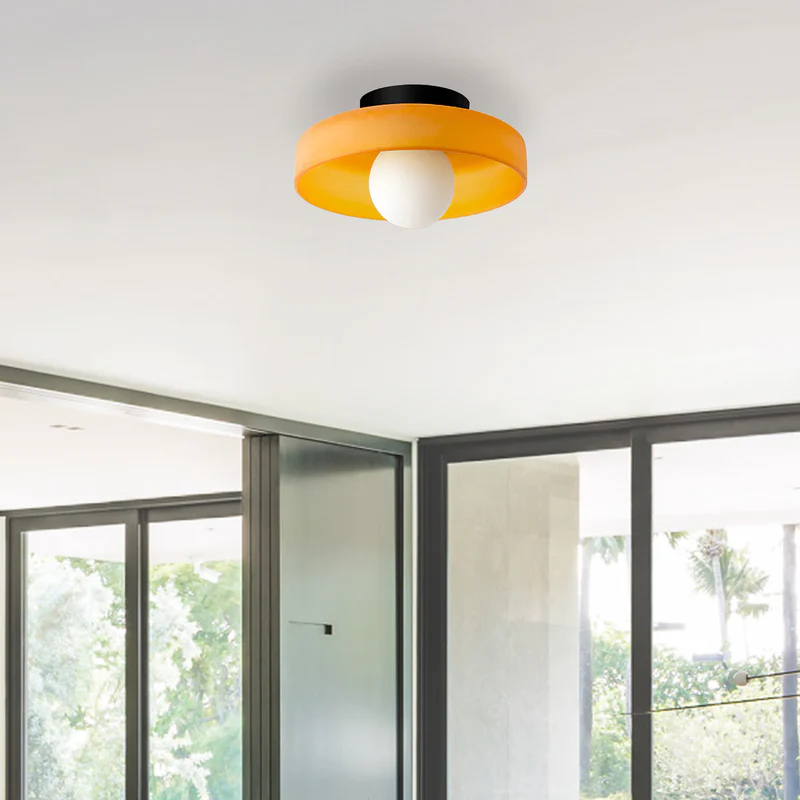 Elegant minimalist flush mount light, a contemporary ceiling fixture for modern home interiors.