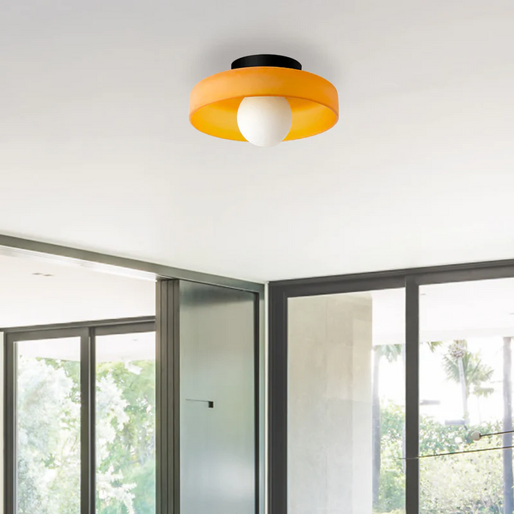Elegant minimalist flush mount light, a contemporary ceiling fixture for modern home interiors.