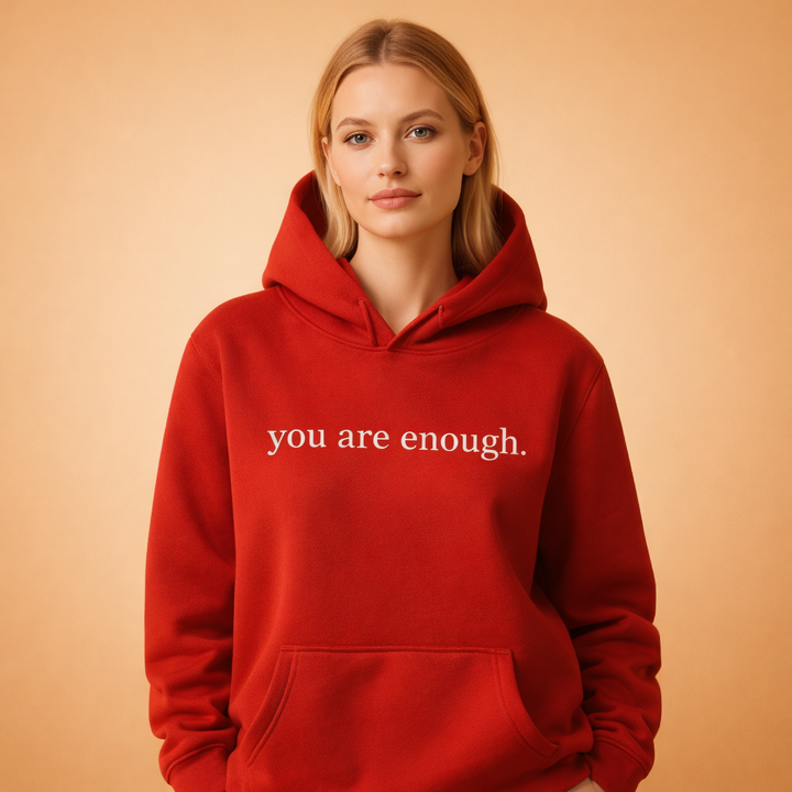 Stylish women's oversized hoodie featuring an inspiring slogan. Perfect for comfortable casual wear and streetwear.