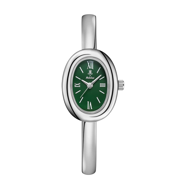 Luxurious women's minimalist watch. Elegant stainless steel timepiece, a sophisticated fashion accessory.