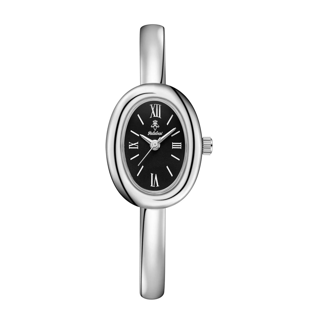 Slim profile women's minimalist stainless steel watch. Elegant design, versatile accessory for ladies.