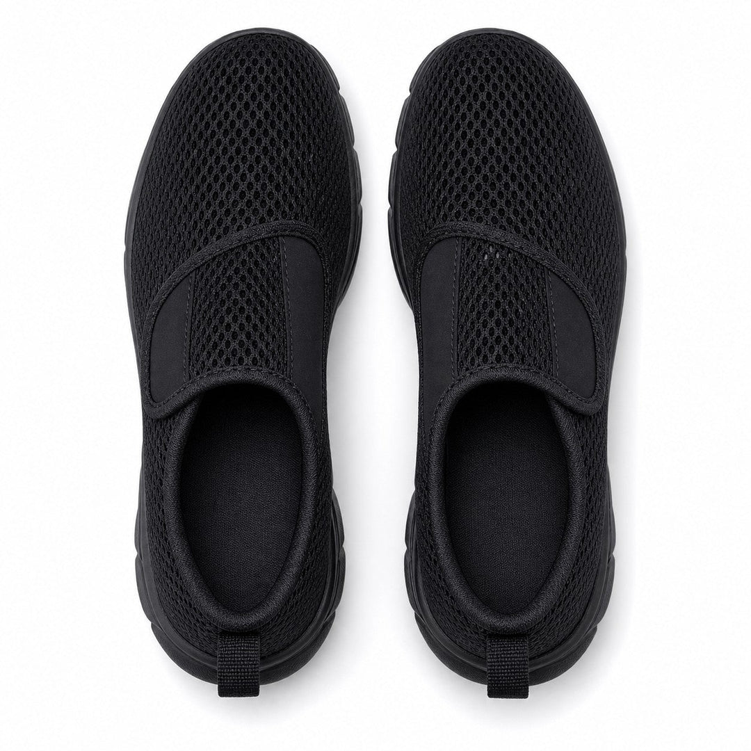 Fashionable wide fit slip-on ladies walking shoes, perfect for casual outings.