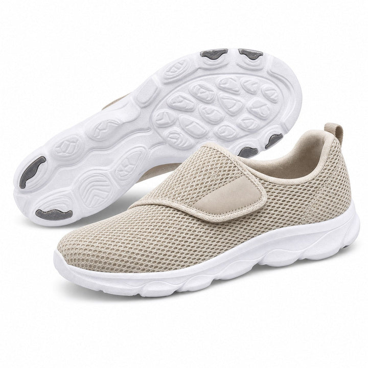 Flexible wide fit slip-on women's walking shoes, designed for all-day ease.