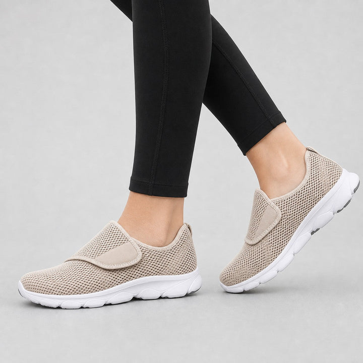 Everyday wide fit slip-on walking shoes for women, combining comfort & style.