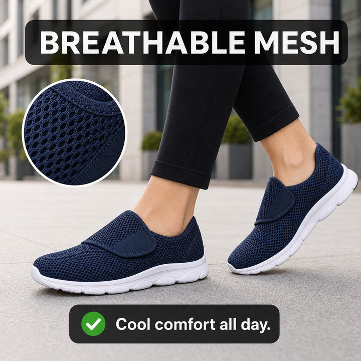 Supportive wide fit slip-on walking shoes for women, perfect for active days.