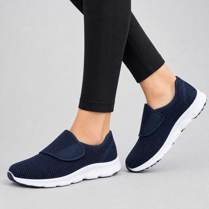 Comfortable ladies wide fit slip-on shoes, ideal for walking & casual style.