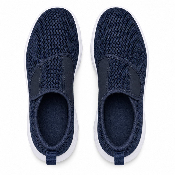 Easy wear wide fit slip-on women's walking shoes, great for daily use.