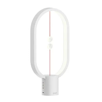 Unique modern nightstand lamp with floating magnetic switch, great energy-efficient LED lighting.