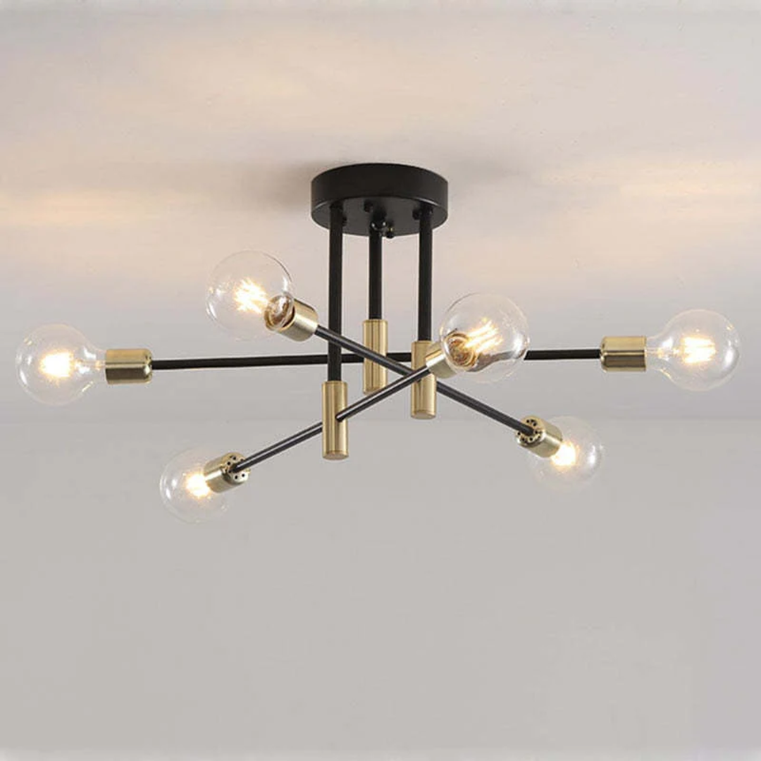 Stylish LED ceiling fixture, perfect as a bedroom statement light