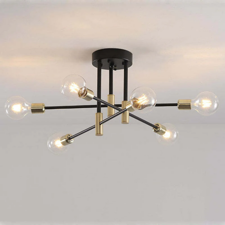 Stylish LED ceiling fixture, perfect as a bedroom statement light