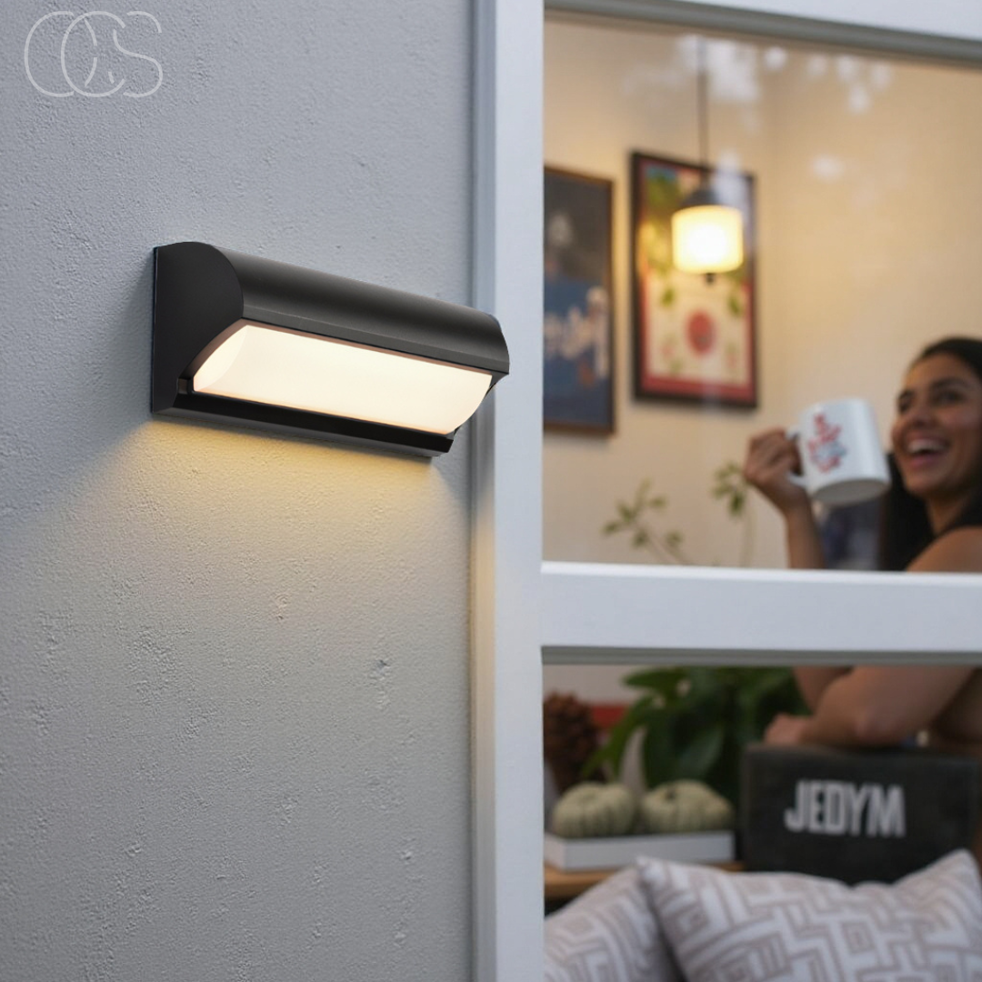 Weatherproof black LED wall light ensures durable outdoor illumination, home safety, and modern garden appeal.