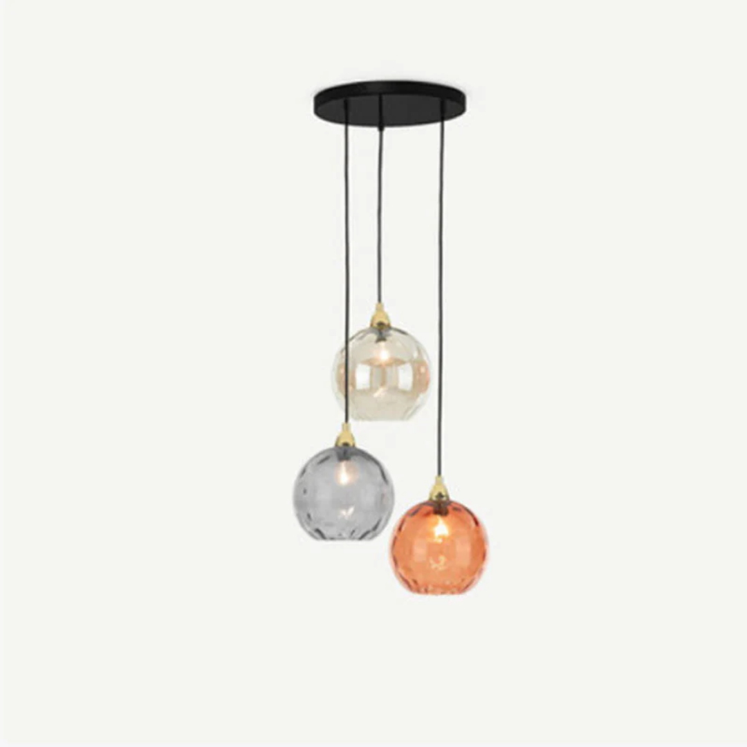 Functional modern 3-lamp cluster pendant light, versatile ceiling lamp for homes.