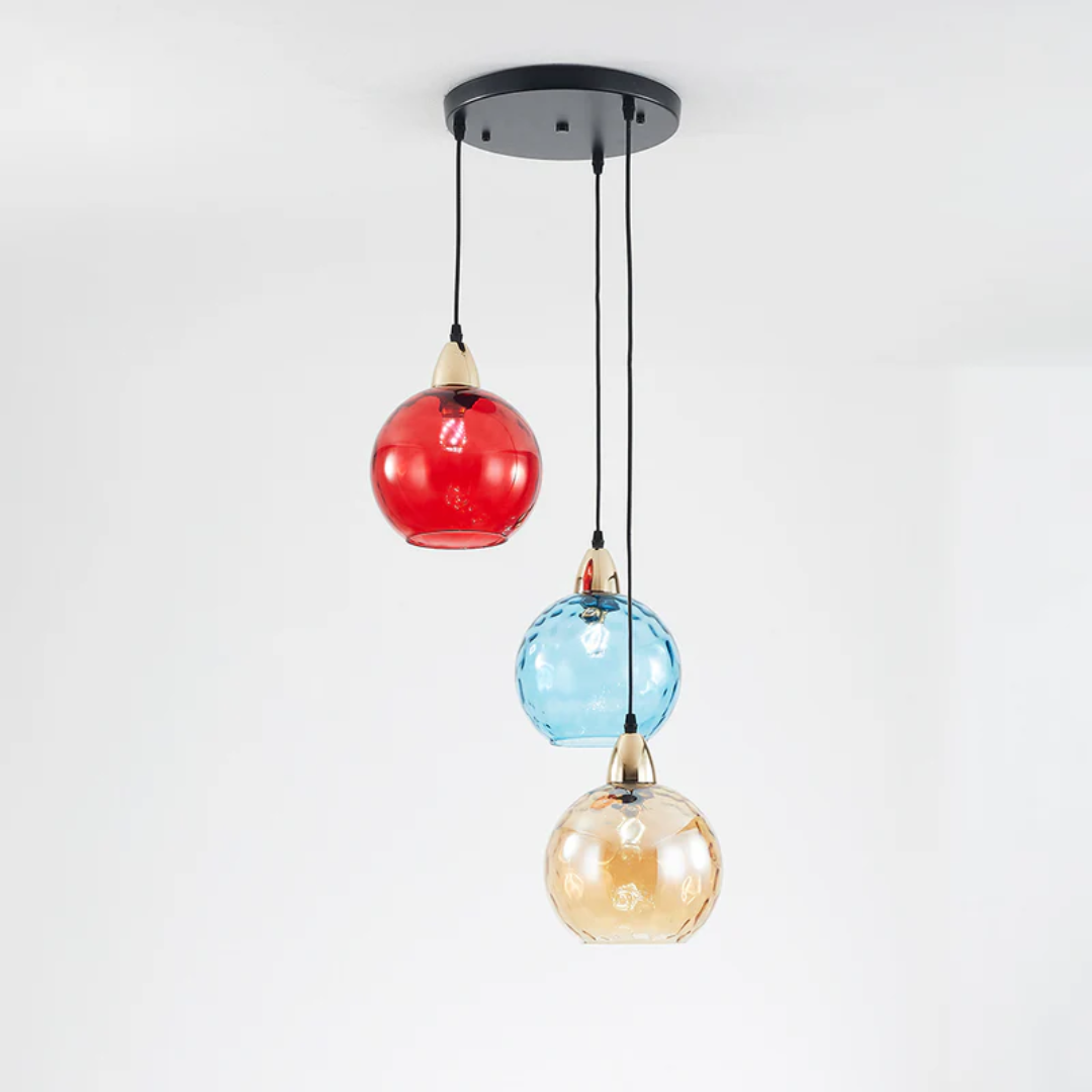 Chic 3-lamp modern pendant light, a cluster ceiling lamp for living & dining spaces.