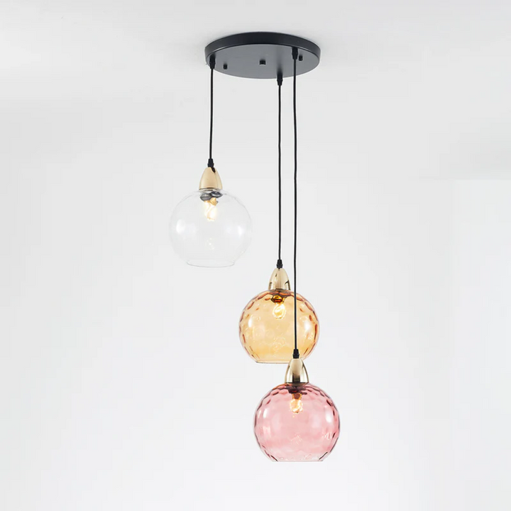 Minimalist 3-lamp cluster pendant light, modern home lighting for sleek interiors.