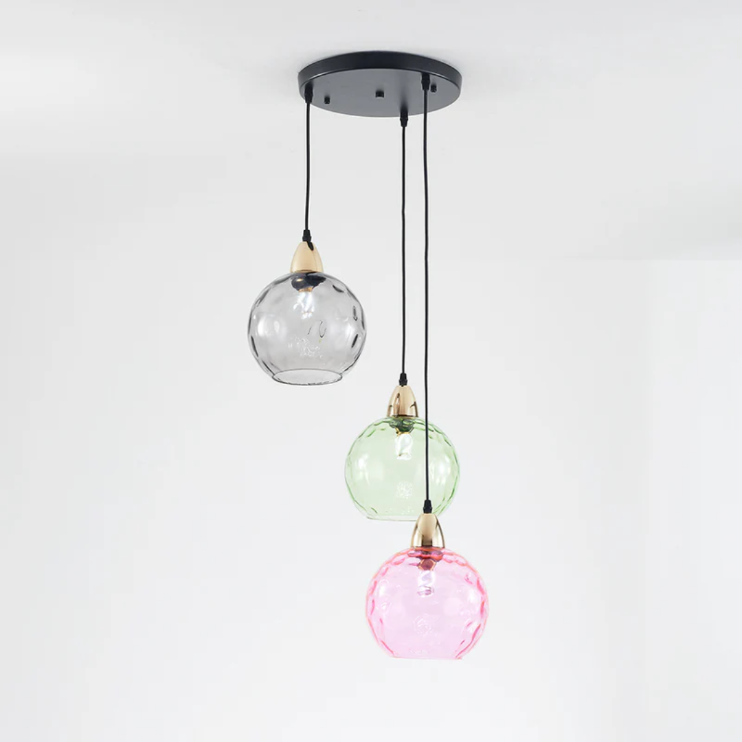 Beautiful modern 3-lamp cluster light, perfect for ambient home lighting in bedrooms.