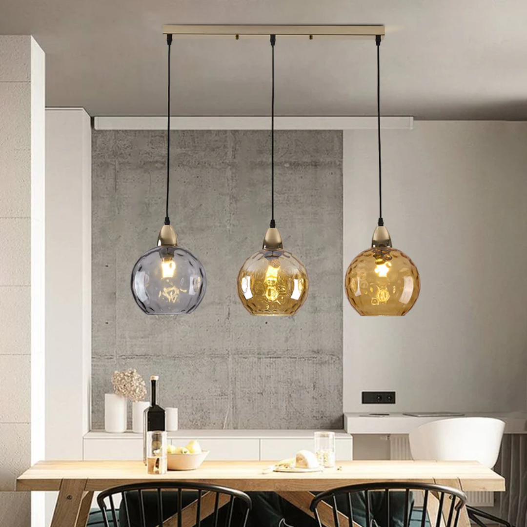 Sophisticated 3-lamp cluster pendant, a statement piece of modern home lighting.