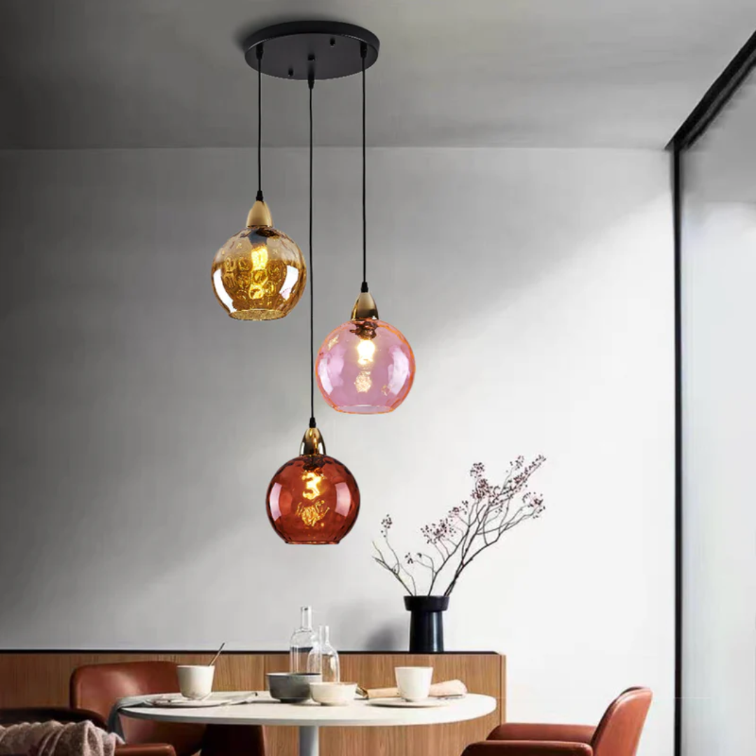 Decorative 3-lamp modern pendant, a versatile cluster light for any home space.