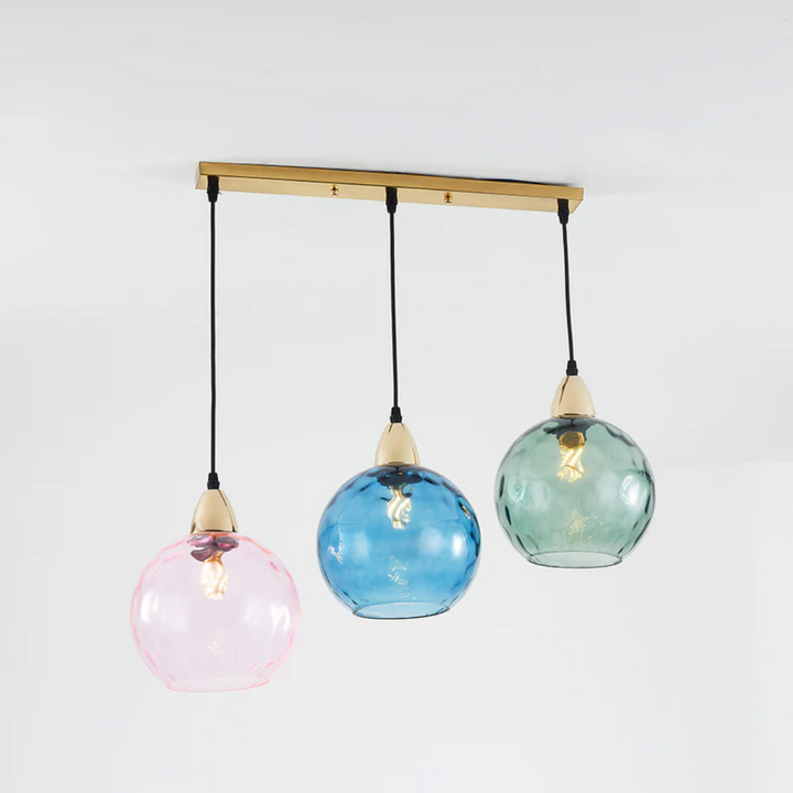 Ambient 3-lamp cluster light fixture, ideal modern lighting for living room ceilings.