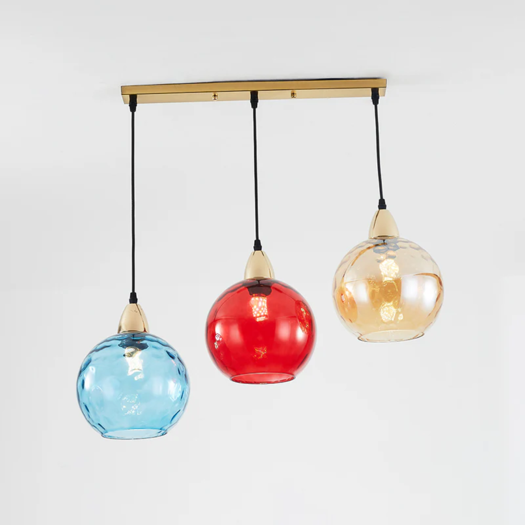 Stylish 3-lamp pendant light for dining rooms, a modern cluster ceiling lamp.