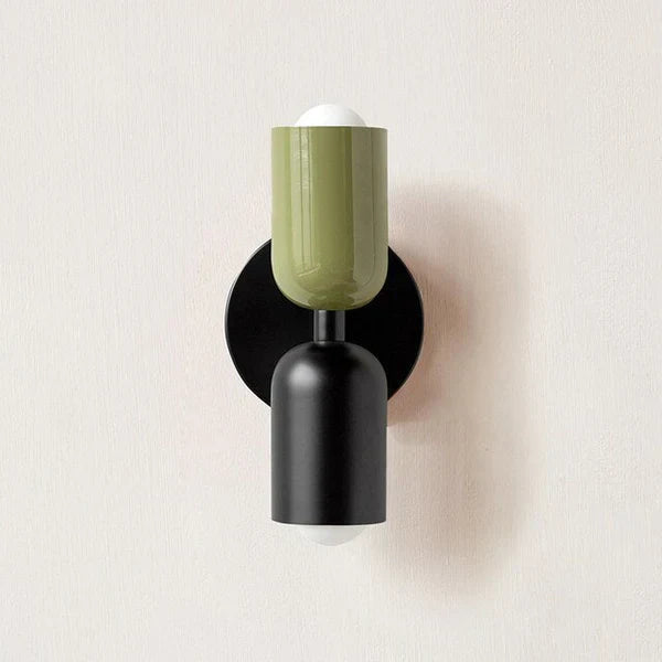 Versatile modern double LED wall light fixture, ideal for living room or bedroom.