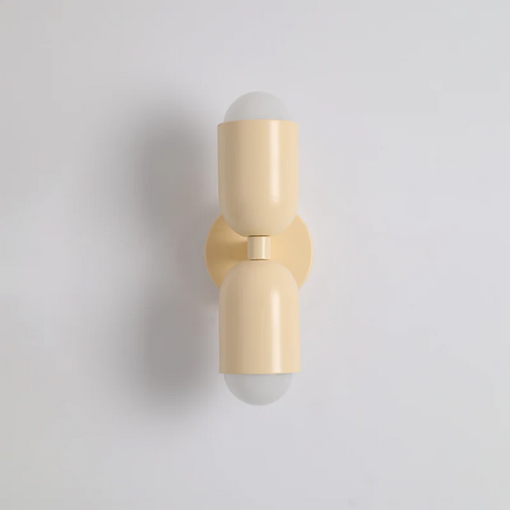 Modern double-sided LED wall lamp creating vibrant ambient lighting, perfect for contemporary home decor.