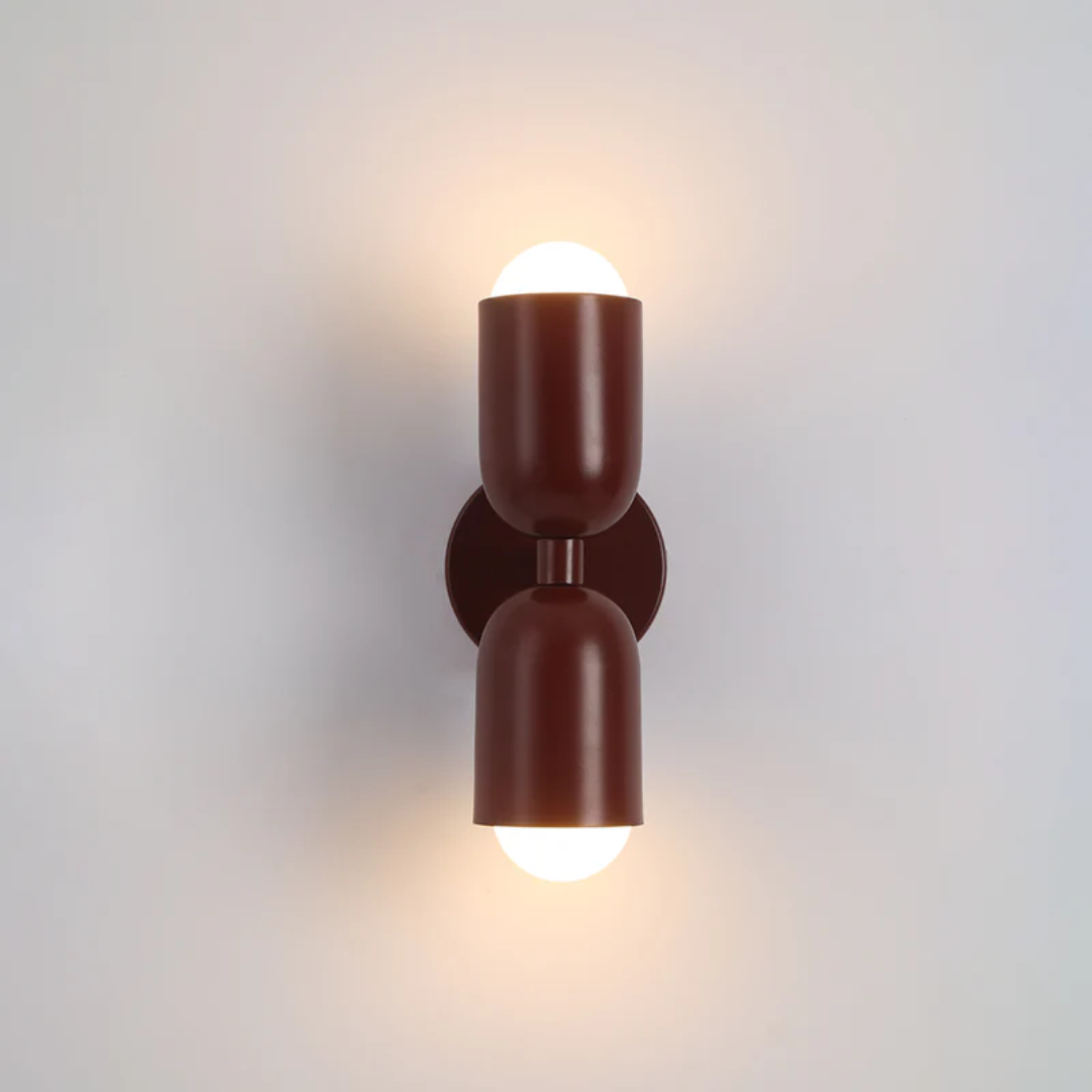 Modern double-sided LED wall lamp, wall-mounted, delivering vibrant ambient light for stylish home decor.