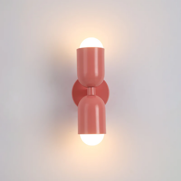 Design LED wall lamp, double-sided, with colorful and energy-efficient illumination for modern spaces.