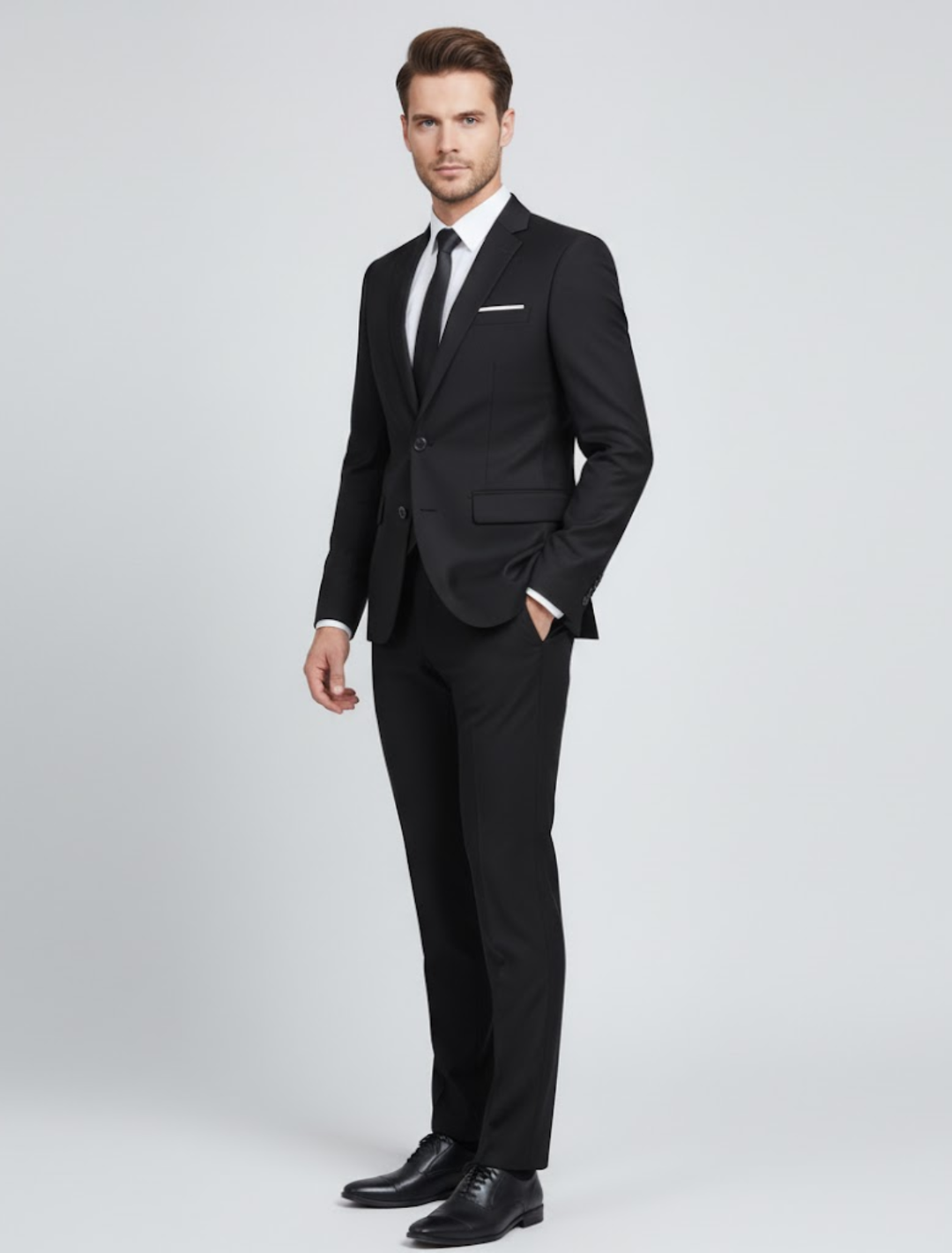 Stylish wine red tailored two-piece men's suit, offering a sharp, modern fit for elegant formal events and parties.