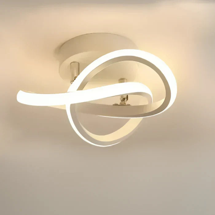 Elegant modern LED double ring ceiling light. A statement piece for contemporary interior design.