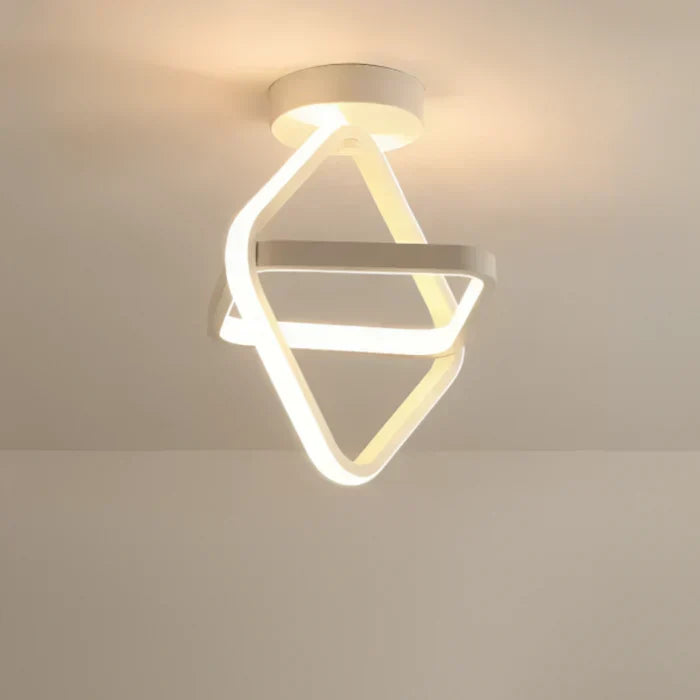 "Twilight Rings" modern LED ceiling lamp. Unique double ring design, perfect accent light.