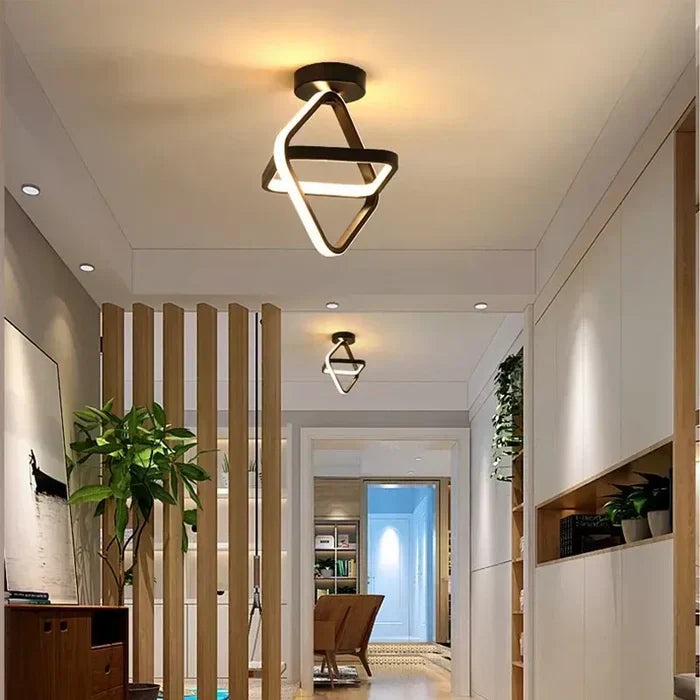 Energy-efficient LED ceiling light with a sleek double ring design. Perfect modern lighting solution.