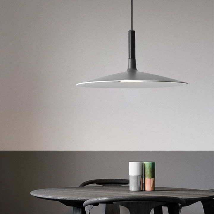 Designer LED pendant light, a contemporary ceiling fixture for modern interior lighting.