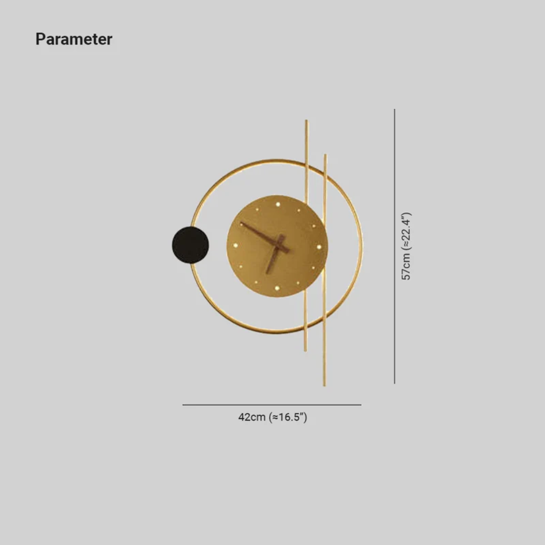 Unique modern LED wall clock lamp, ideal for adding a contemporary touch to your home's lighting and decor.