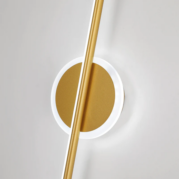 Elegant modern LED bedroom lamp, OpalEdge design. Dimmable wall fixture for soft ambiance.