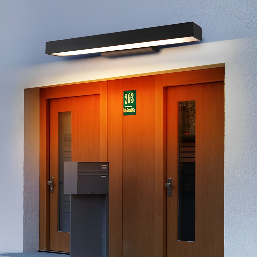 Black LED security wall light with motion sensor for enhanced outdoor home protection.