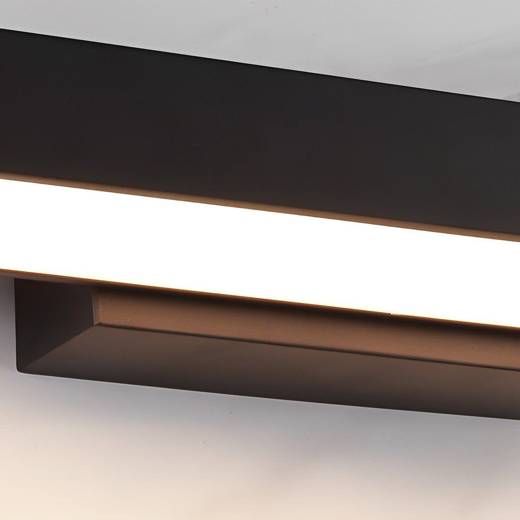 Sleek black LED outdoor wall light, motion sensing for energy-efficient security and modern home improvement.