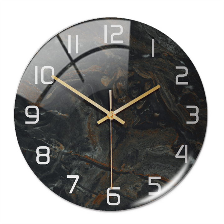Professional modern wall clock, marble style, silent, ideal office decor for a sophisticated look.