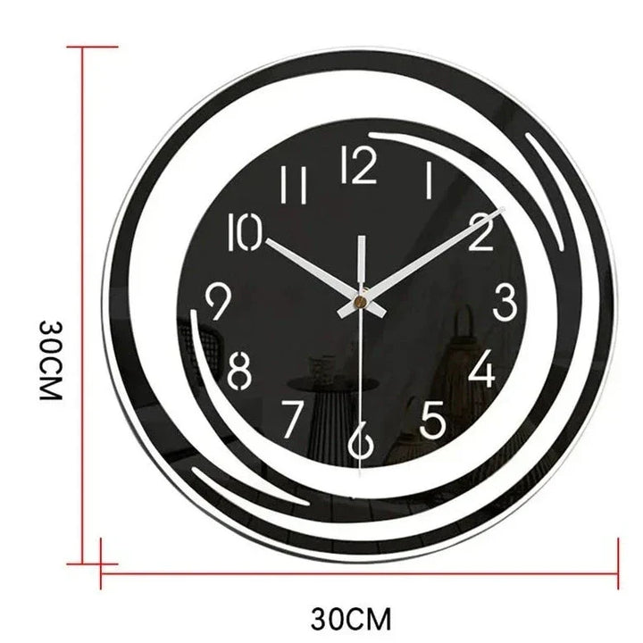 Contemporary minimalist wall clock, featuring a bold geometric design for modern home accents.
