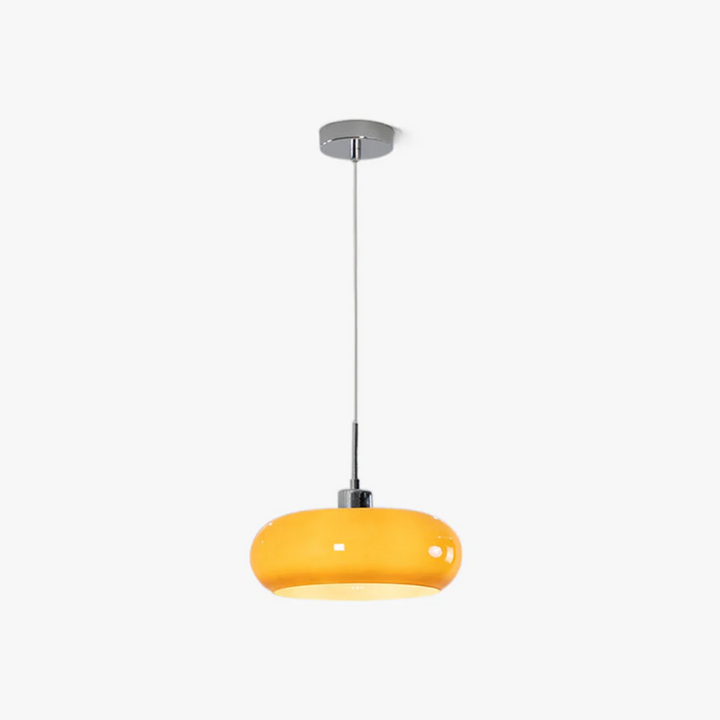White RadianceOrb round LED pendant light. Modern design, ideal home decor for bright contemporary spaces.