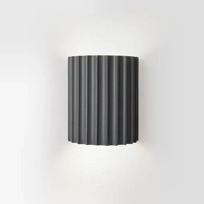Modern artistic wave resin wall lamp. Contemporary LED lighting for modern home interior design.
