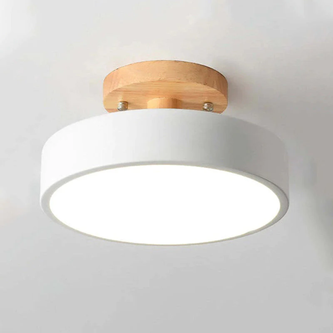 Nova modern round LED ceiling light, 3-color ambiance, perfect for contemporary interior design.