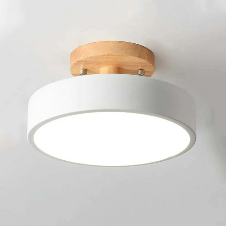 Nova modern round LED ceiling light, 3-color ambiance, perfect for contemporary interior design.