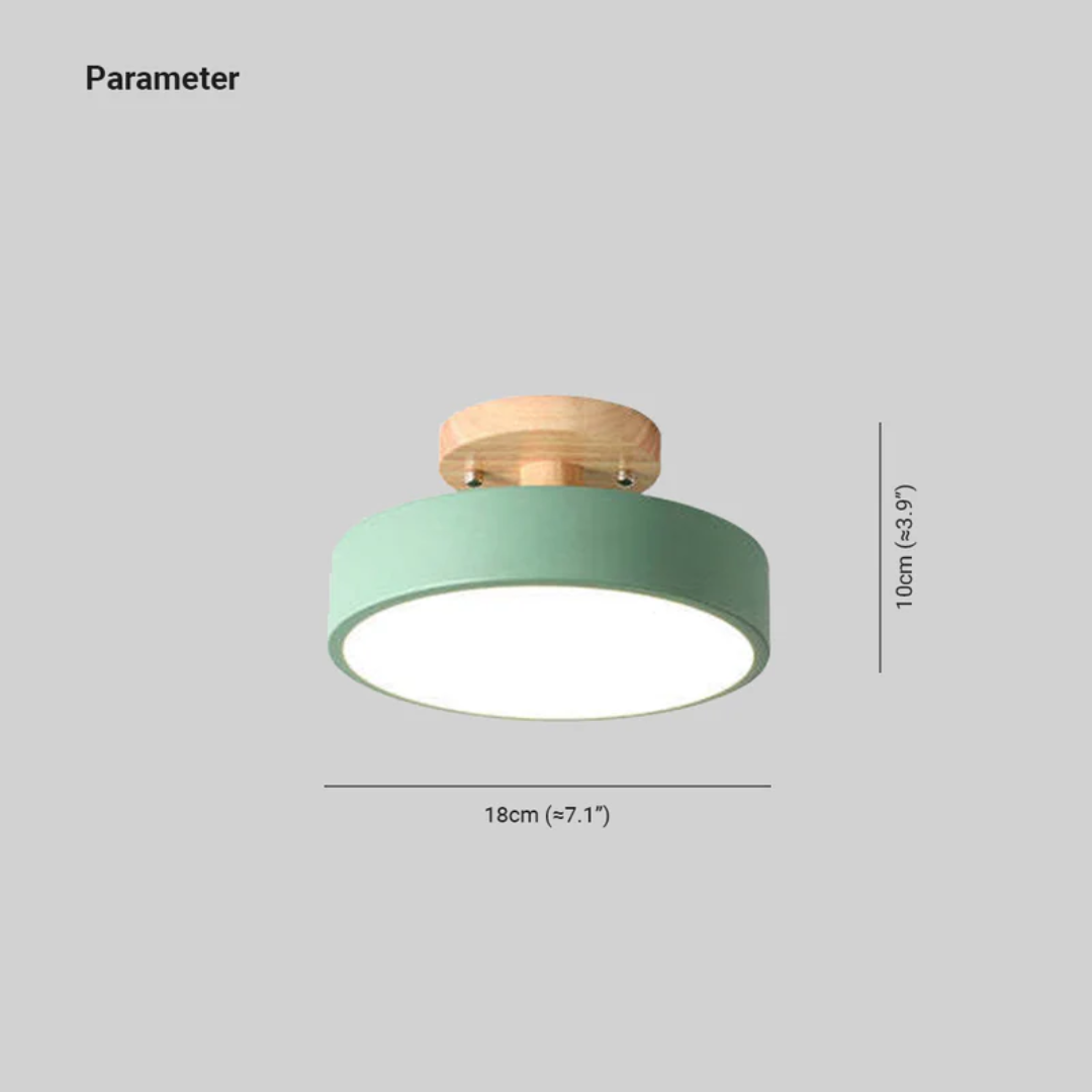 Adjustable 3-color ambiance from Nova modern round LED ceiling light. Energy-efficient indoor lighting.