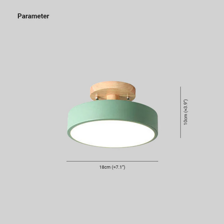 Adjustable 3-color ambiance from Nova modern round LED ceiling light. Energy-efficient indoor lighting.
