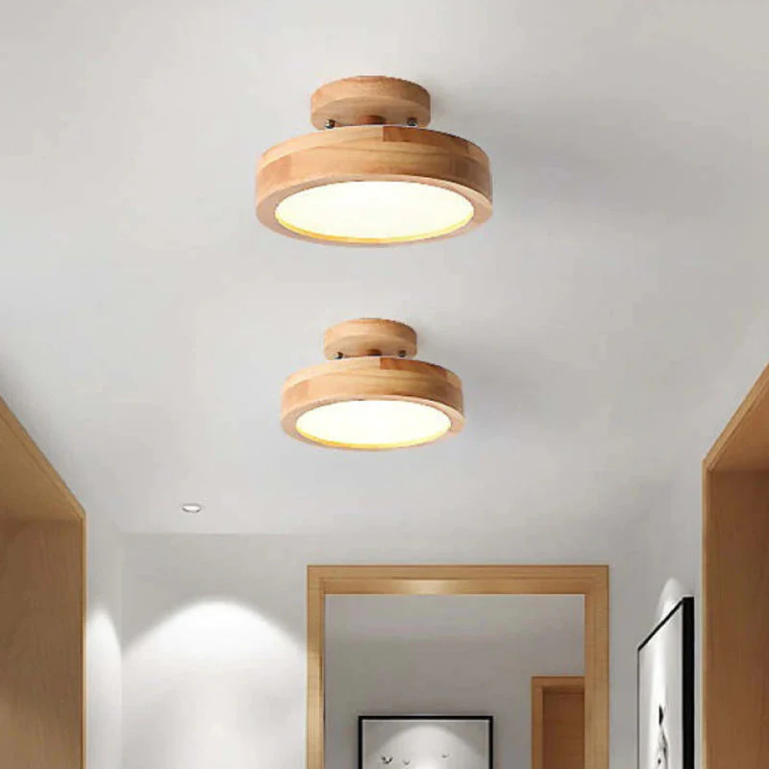 Aesthetic Nova round LED ceiling light, modern, provides adjustable 3-color ambiance for stylish interiors.