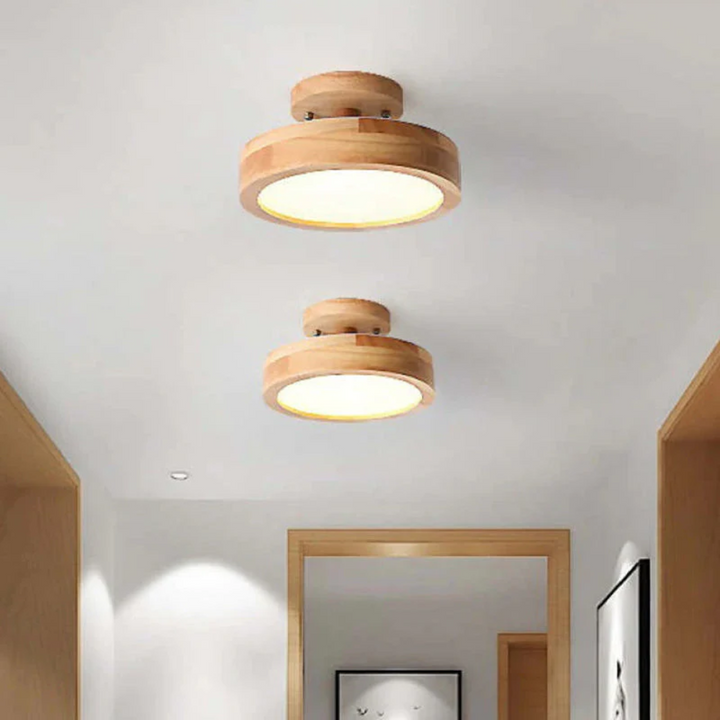 Aesthetic Nova round LED ceiling light, modern, provides adjustable 3-color ambiance for stylish interiors.